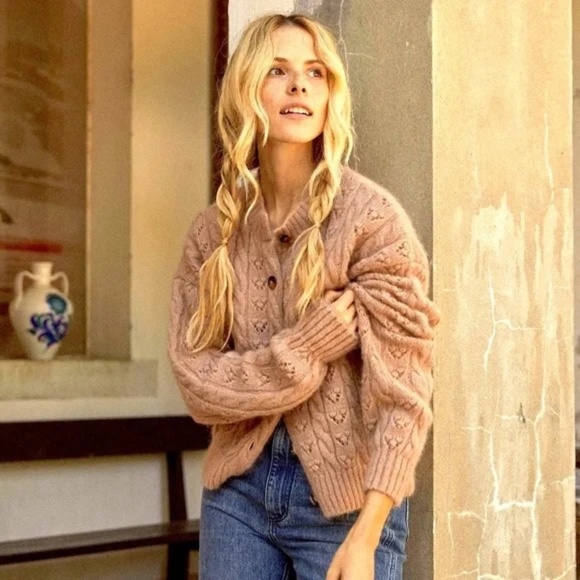 DOEN Cardigan Adler Knit Clay Pink - Picture 8 of 8